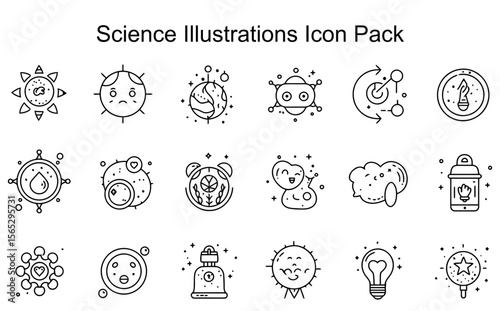 Science Illustrations Icon Pack