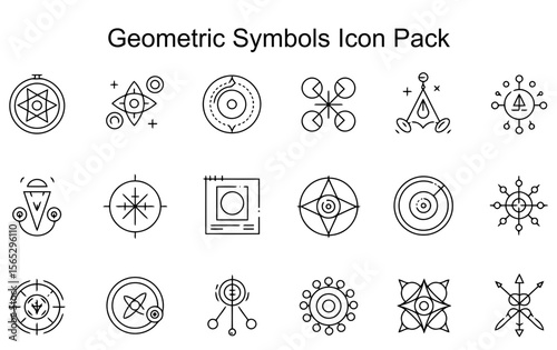 Geometric Symbols Icon Pack