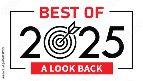 2025 year rewind isolated on black background. Creative design.