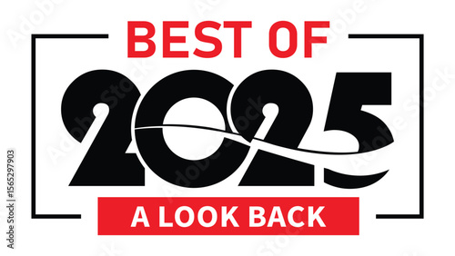 2025 year rewind isolated on black background. Creative design.