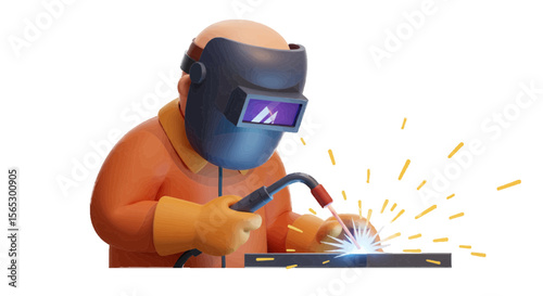 3d man with grinder