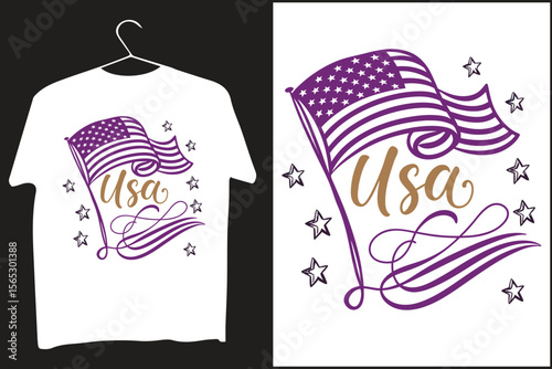 American t-shart art and illustrator eps 10