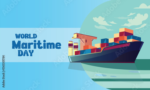 World Maritime day special design ilustration.