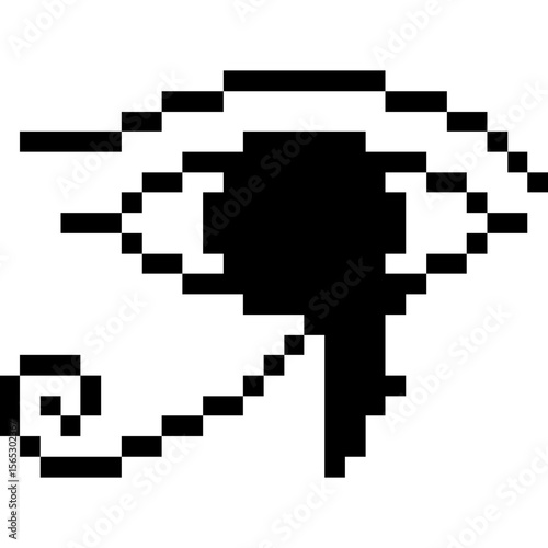 Pixel Art Eye of Horus – Egyptian Sacred Symbol in Retro Style