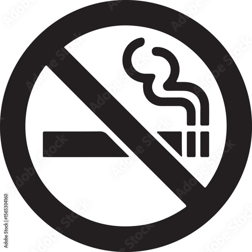 No Smoking Sign Vector Illustration of a Prohibition Symbol
