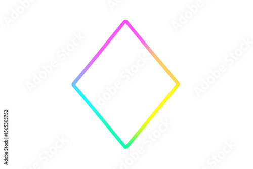 Free Download Vibrant neon colors form a diamond shape, ideal for modern and creative projects on a transparent background - GFXLoad