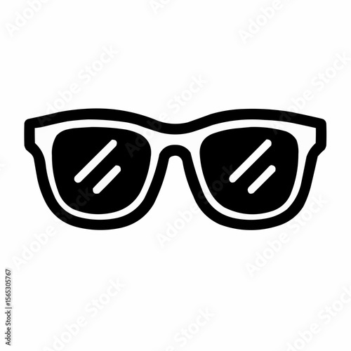 Wayfarer-style frames with reflection lines. Sun protection