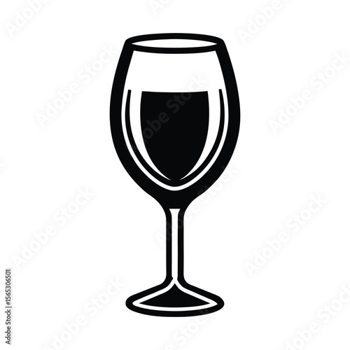 Wine Glass Icon Graphic Design Free Vector Image Download