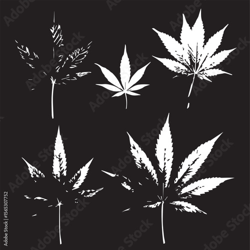 cannabis leaf silhouette