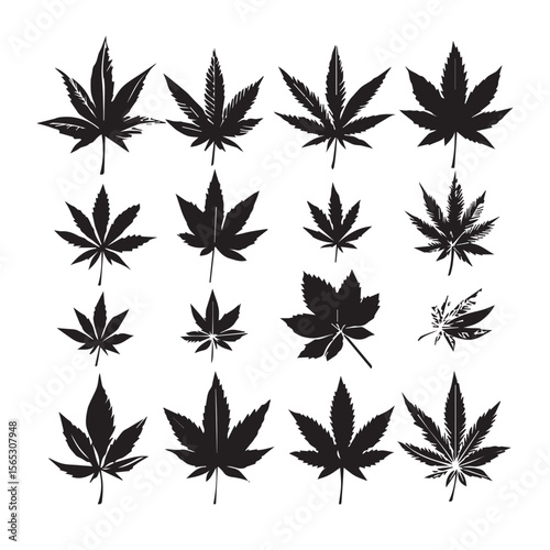 cannabis leaf silhouette