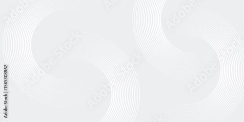 Abstract white glowing geometric lines on gray background. eps10
