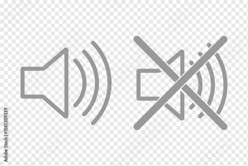 No Sound icon sign mute icon vector illustration. Speaker mute icon. No sound icon. No allowed Sound Sign. no sound or keep silence red circle sign, green allowed round vector icon eps 10