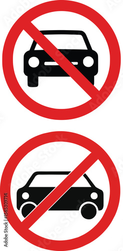 No Car Zone Traffic Sign