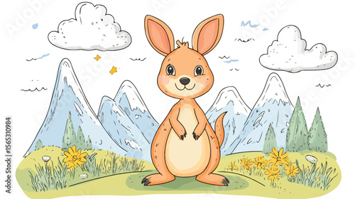 Playful Kangaroo Kindergarten Pose