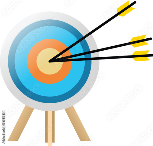 Archery Target Vector Illustration