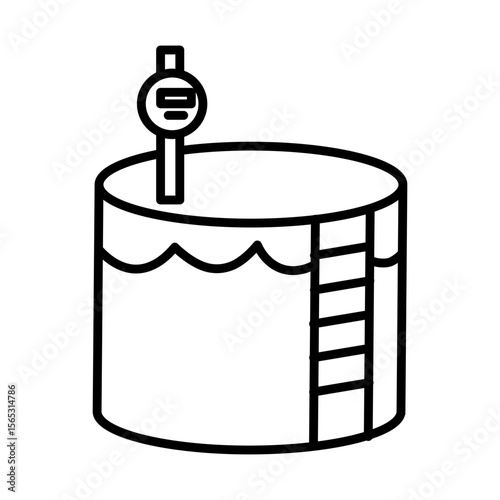 Oil Tank Editable Stroke Icon