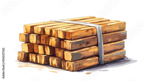 Outdoor Lumberyard Stacked Wooden Timber Planks Usage and Purpose