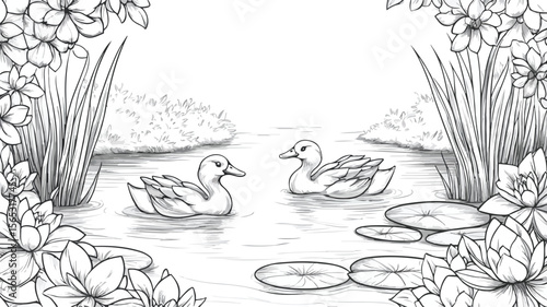 Cheerful Delightful Coloring Page for Creative Designs and Projects