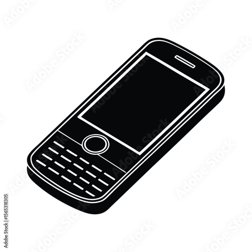  Social worker element isolated mobile phone on white background