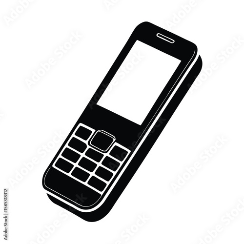  Social worker element isolated mobile phone on white background