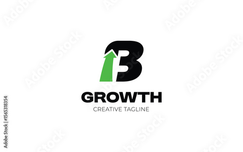 Investment logo with letter B and arrow up for growth Free Download Investment logo with letter B and arrow up for growth - GFXLoad