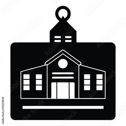  Social worker element isolated school visit pass on white background