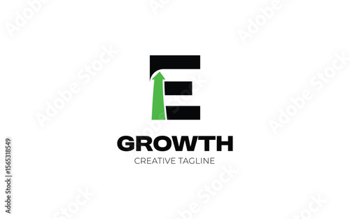 Letter E logo with arrow up for growth logo, investment and finance company Free Download Letter E logo with arrow up for growth logo, investment and finance company - GFXLoad
