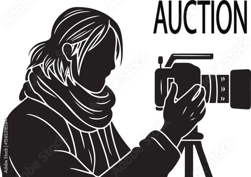 Photographer at Auction Capturing the Moment's Essence