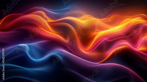Wallpaper Mural Abstract Video of Flowing, Glowing, Colorful Energy Waves in Motion Torontodigital.ca
