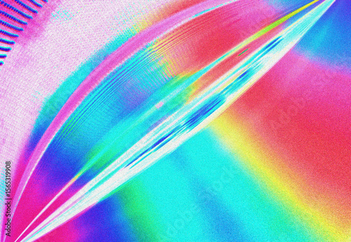 Vibrant abstract holographic background with diagonal light streaks and texture for trendy designs