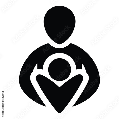 Social worker element isolated community help board on white background