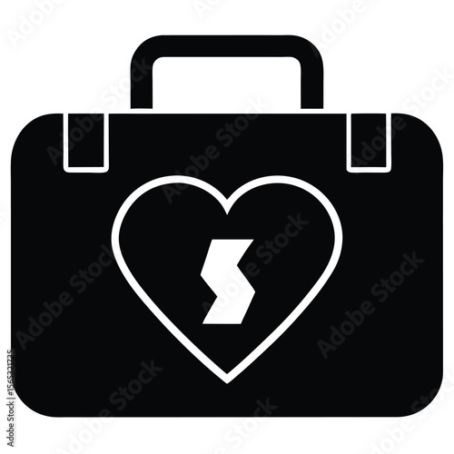 Social worker element isolated emotional support toolkit on white backgr