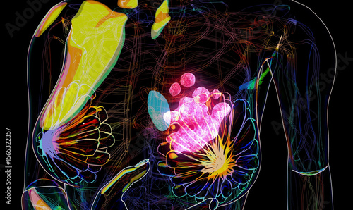 Conceptual Woman with breast cancer