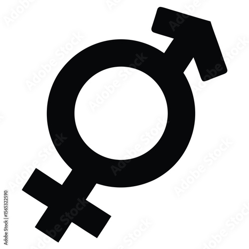 Social worker element isolated gender support symbol on white background