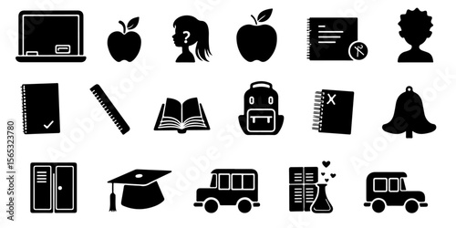 Silhouette School & Classroom Icons