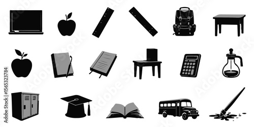 Silhouette School & Classroom Icons