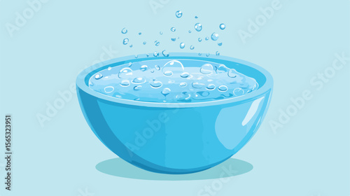 Hot Water Bowl Vector Illustration