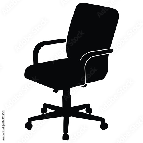 Social worker element isolated office chair on white background