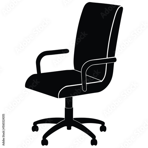 Social worker element isolated office chair on white background
