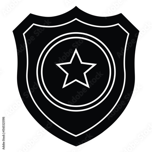 Social worker element isolated protective services badge on white backgr