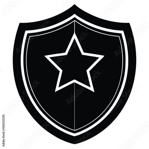Social worker element isolated protective services badge on white backgr