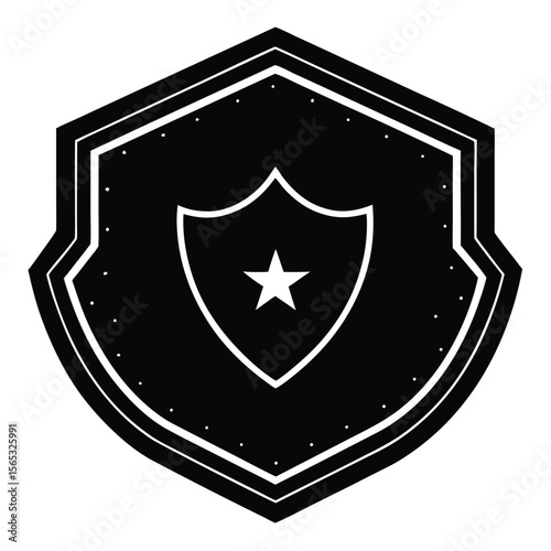 Social worker element isolated social care badge on white background