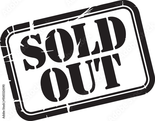 Sold Out Stamp Sign