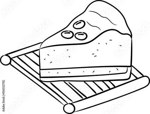 Green Tea Cheesecake Illustration