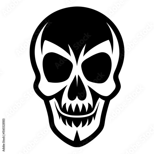 skull on a black