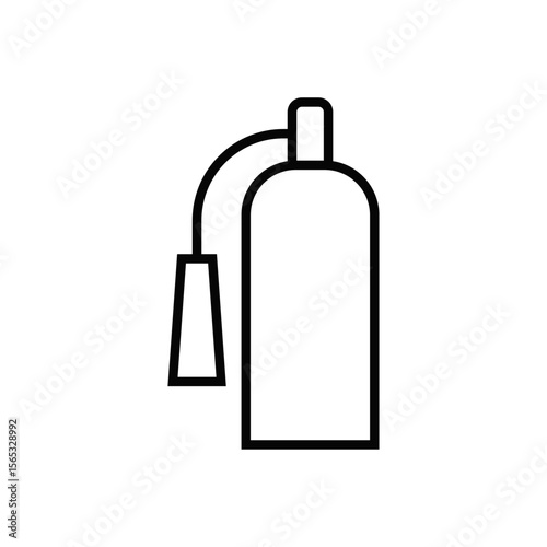 Minimal Fire Extinguisher Icon for Safety Sign