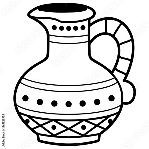 vector illustration of a vase