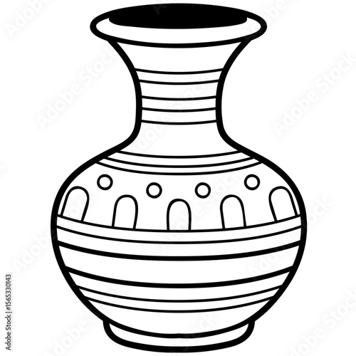 vector illustration of a vase