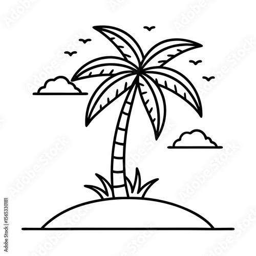 tropical palm tree
