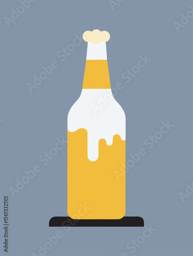 Beer Bottle With Opened Cap Silhouette